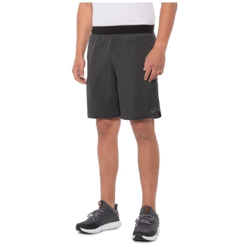 NWT ASICS Perforated 9” Training Running shorts with pockets & Drawstring Waist